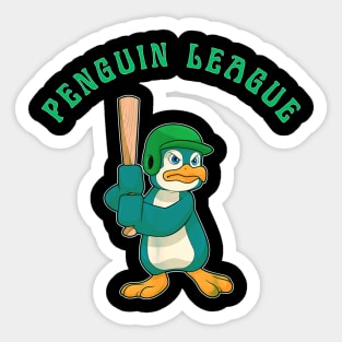 Penguin baseball league Sticker